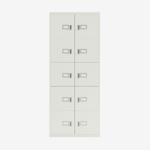 Bisley LateralFile Lodge - 10 Door Locker Bank - 800W Steel