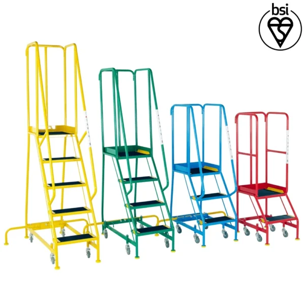 Narrow Aisle Safety Step Range - BS Certified (2 - 5 Treads)