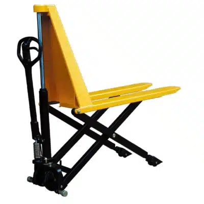 Ecowarrior 1000kg manual high lift pallet truck 1170 x 680 single nylon