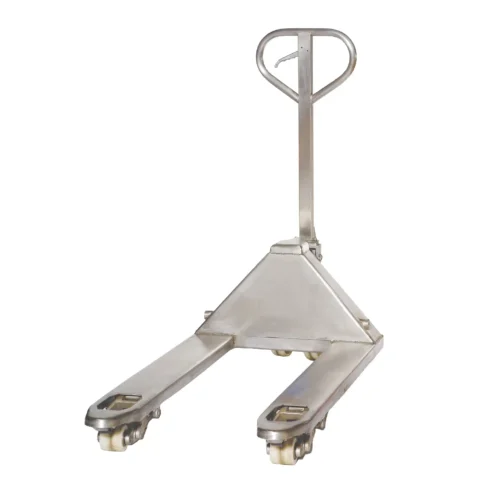 EcoWarrior 2000kg Galvanised Semi Stainless Steel Pallet Truck 1150 x 540 Wide Tandem Nylon