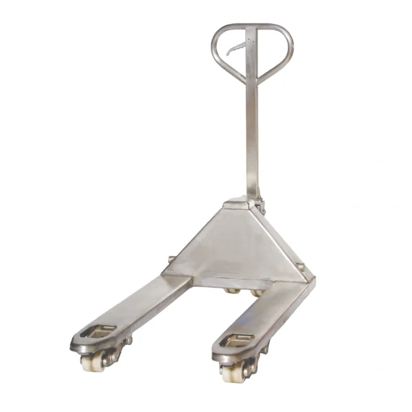 EcoWarrior 2000kg Galvanised Semi Stainless Steel Pallet Truck 1150 x 540 Wide Tandem Nylon