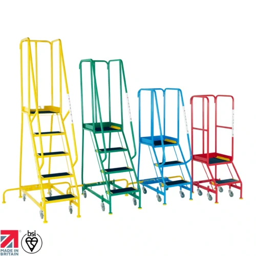 Hse Store Homepage 261 Steptek narrow aisle mobile steps (2 - 5 treads) - bs certified