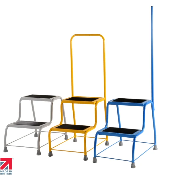 Steptek robust coloured portable steps