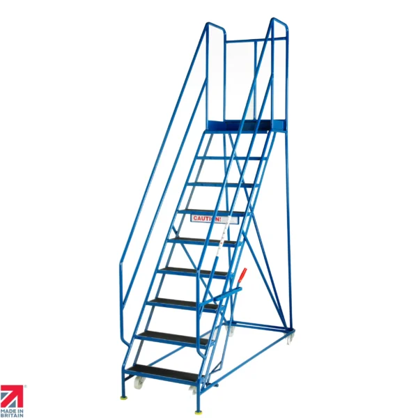 Steptek mobile steps with hand lock anchorage (4 - 12 treads)