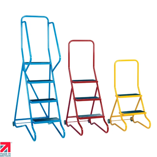 Steptek wheel along portable steps (2 - 4 treads)