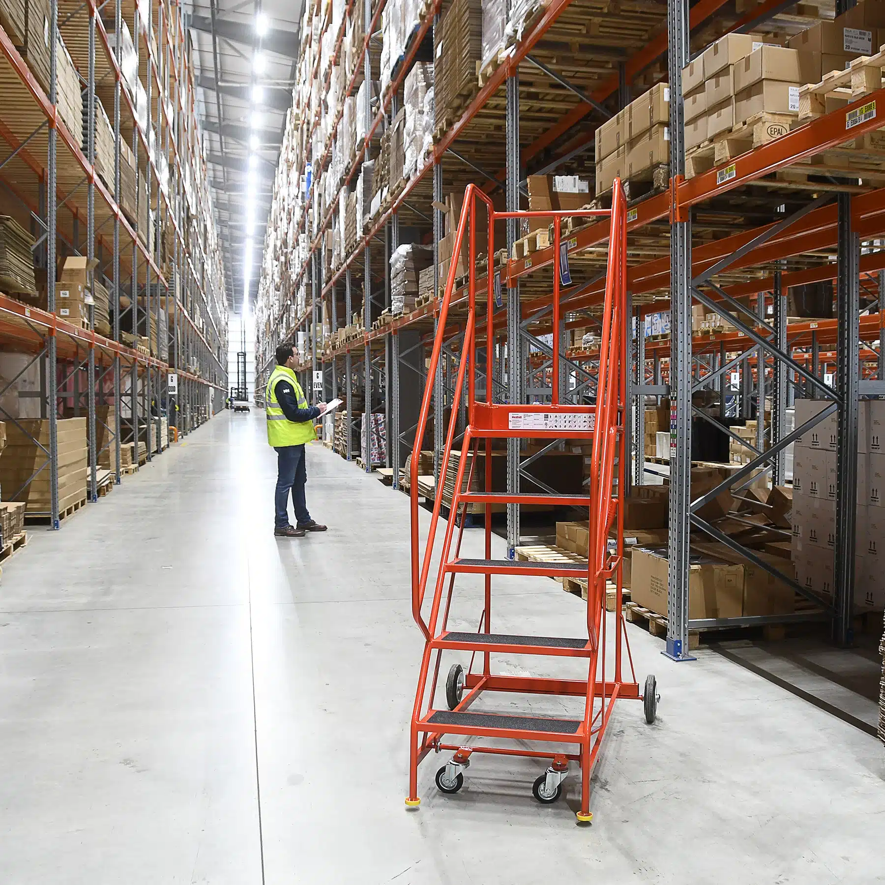 Steptek British Standard Quality Red Range Warehouse Steps (3 - 16 Treads) 2 Steptek british standard quality red range warehouse steps (3 - 16 treads) - image 2