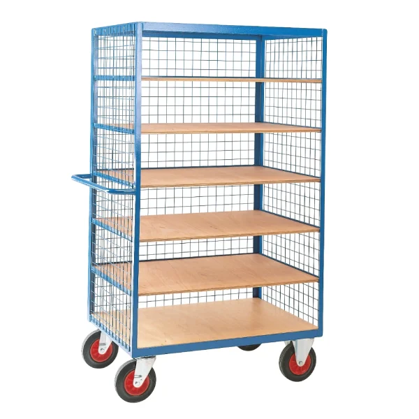 Loadtek mesh sided shelf truck