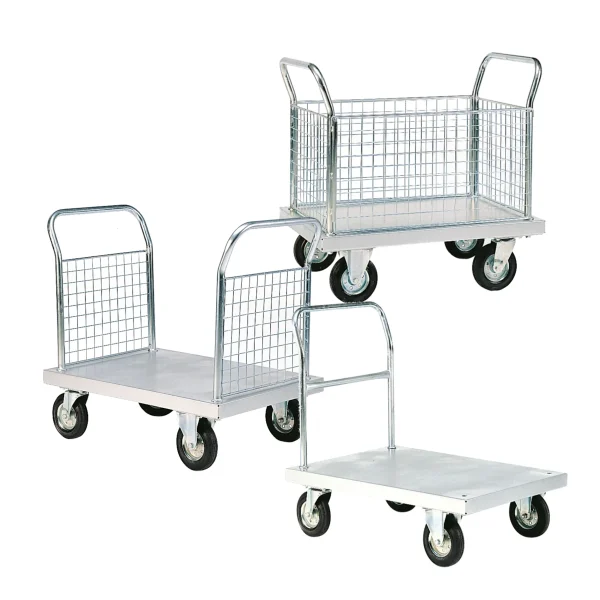 Loadtek zinc plated platform trolleys