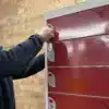 Fire suppression charging lockers door ventilation