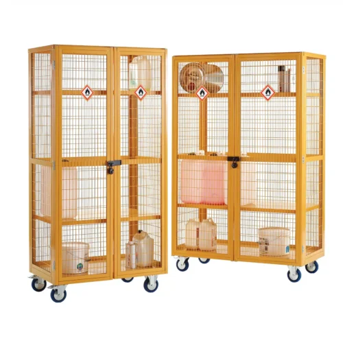 QMP Hazardous Boxwell Mesh Cage Trolleys
