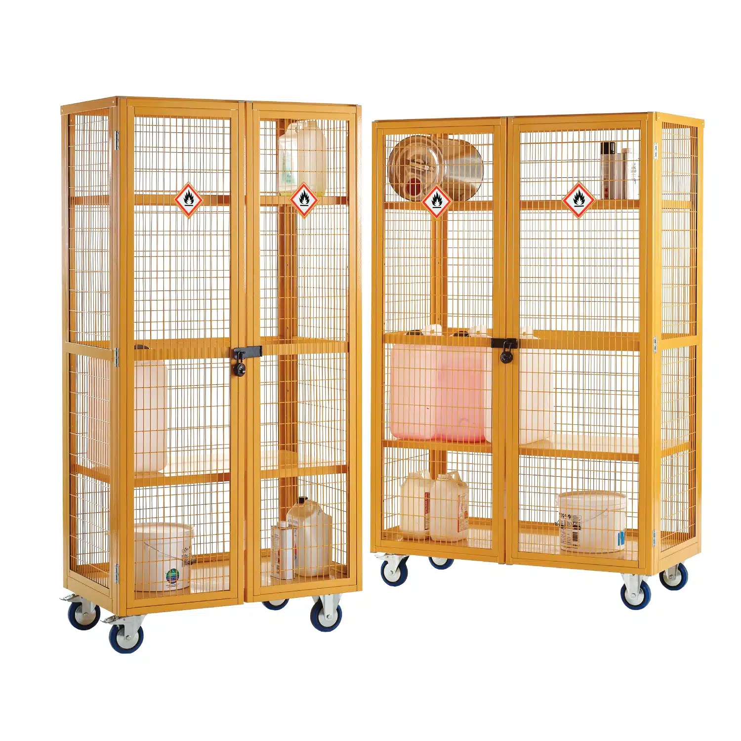 Qmp Hazardous Boxwell Mesh Cage Trolleys 1 Qmp hazardous boxwell mesh cage trolleys