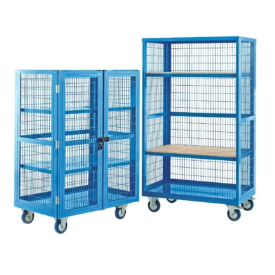 Qmp boxwell mesh cage trolleys