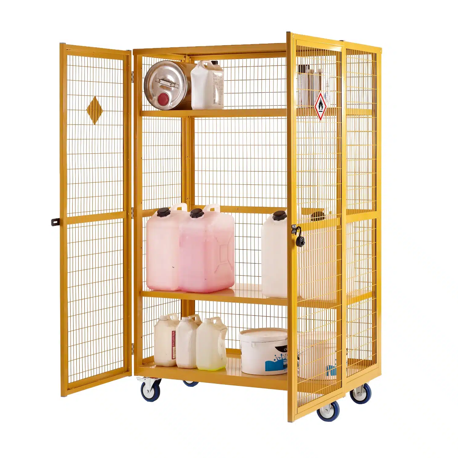 Qmp Hazardous Boxwell Mesh Cage Trolleys 4 Qmp hazardous boxwell mesh cage trolleys - image 4