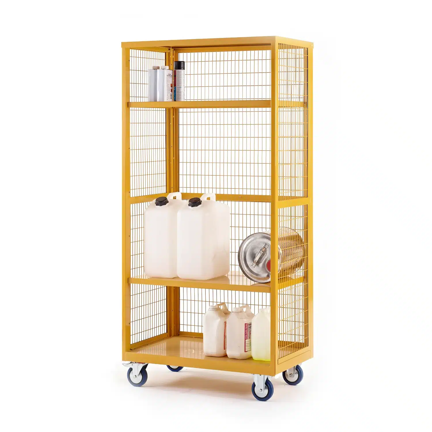 Qmp Hazardous Boxwell Mesh Cage Trolleys 6 Qmp hazardous boxwell mesh cage trolleys - image 6