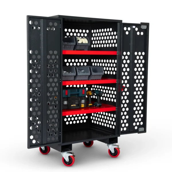 Armorgard fittingstor fc6 – perforated mobile fittings cabinet