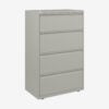 Bisley essentials lateral filing cabinet 4 drawer 1270h 800w lightgrey &bull; hse store