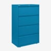 Bisley essentials lateral filing cabinet 4 drawer 1300h 800w azure &bull; hse store
