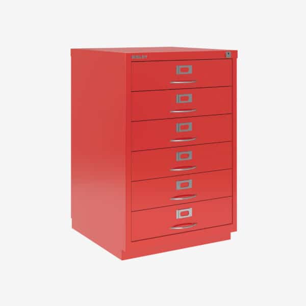 Bisley F Series Filer - 6 Drawer A4 Flat Filing Cabinet