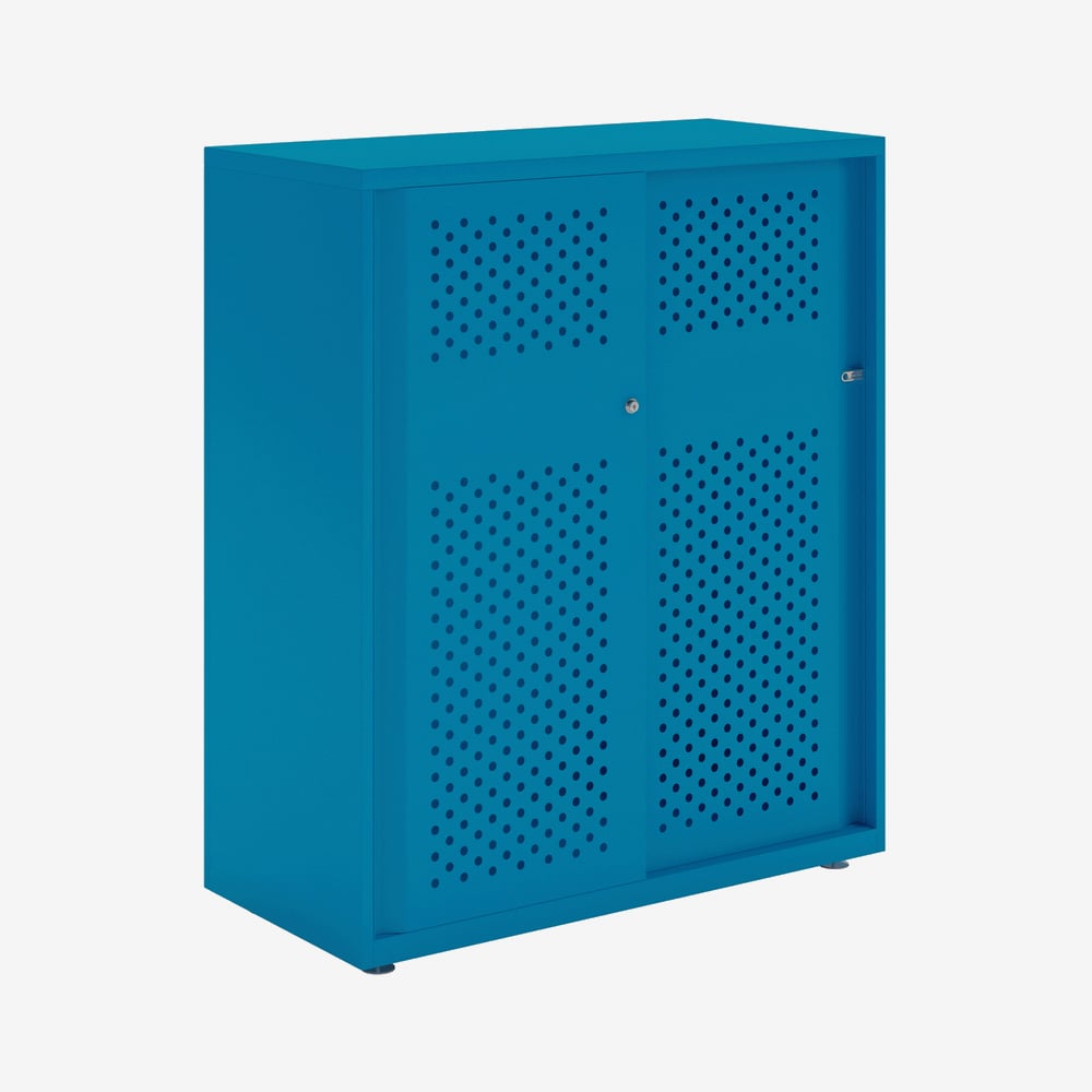 Bisley Glide - Sliding Perforated Door Cabinet - 1149H X 1000W 3 Bisley glide - sliding perforated door cabinet - 1149h x 1000w - image 3