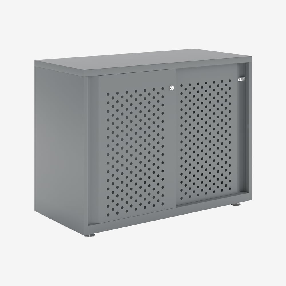 Bisley Glide - Sliding Perforated Door Cabinet - 743H X 1000W 9 Bisley glide - sliding perforated door cabinet - 743h x 1000w - image 9