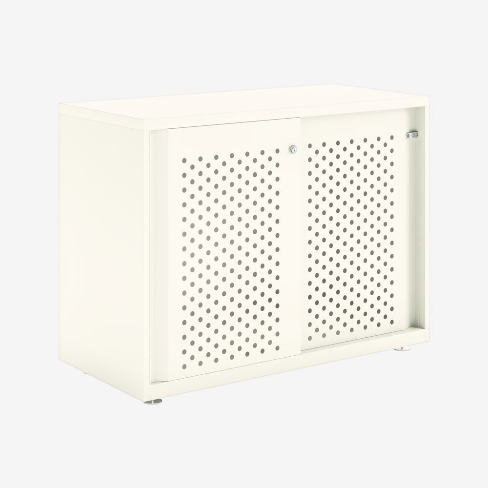 Bisley Glide - Sliding Perforated Door Cabinet - 743H X 1000W 3 Bisley glide - sliding perforated door cabinet - 743h x 1000w - image 3