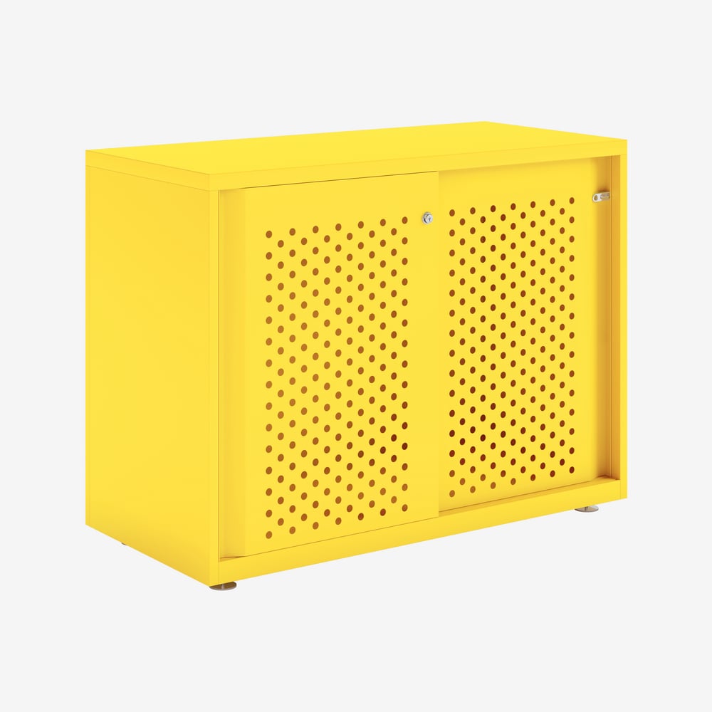 Bisley Glide - Sliding Perforated Door Cabinet - 743H X 1000W 4 Bisley glide - sliding perforated door cabinet - 743h x 1000w - image 4