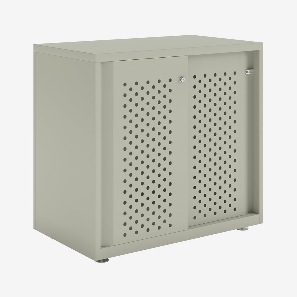 Bisley Glide - Sliding Perforated Door Cabinet - 743H X 800W 6 Bisley glide - sliding perforated door cabinet - 743h x 800w - image 6