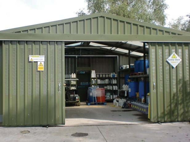 Bunded warehouse green