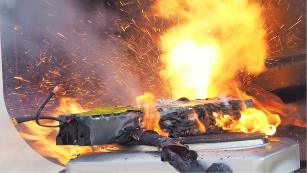 Lithium ion battery fire