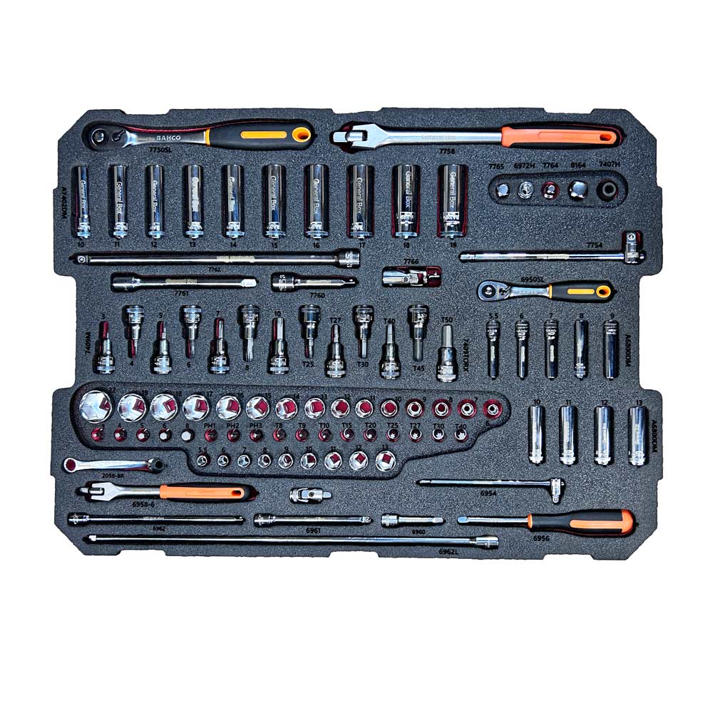 Rba3St - Mechanic Wheeled Tool Kit With Spare Foam - Metric Kit - Includes 149 Tools 4 Rba3st - mechanic wheeled tool kit with spare foam - metric kit - includes 149 tools - image 4