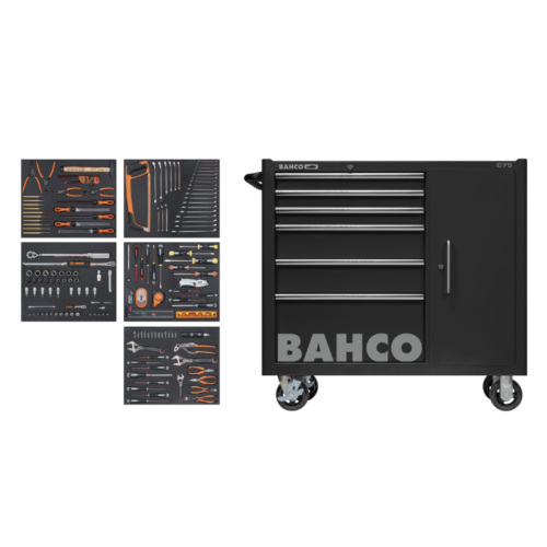 Rbt28c – medium general purpose tool chest with cupboard – includes 187 tools