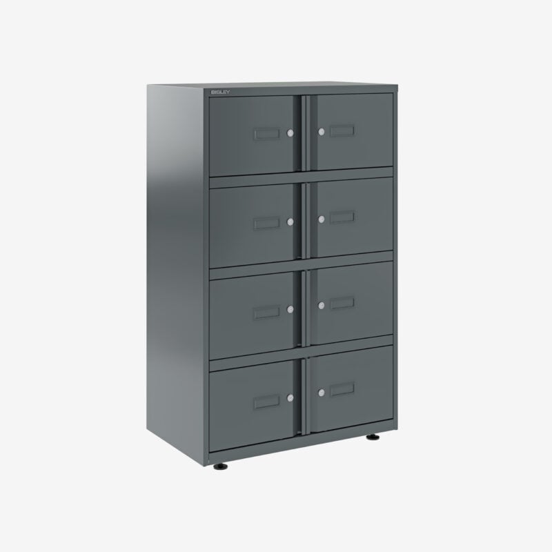 Bisley essentials lodge – 8 door locker bank – 800w x 1300h
