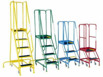 Steptek narrow aisle british kitemarked mobile steps